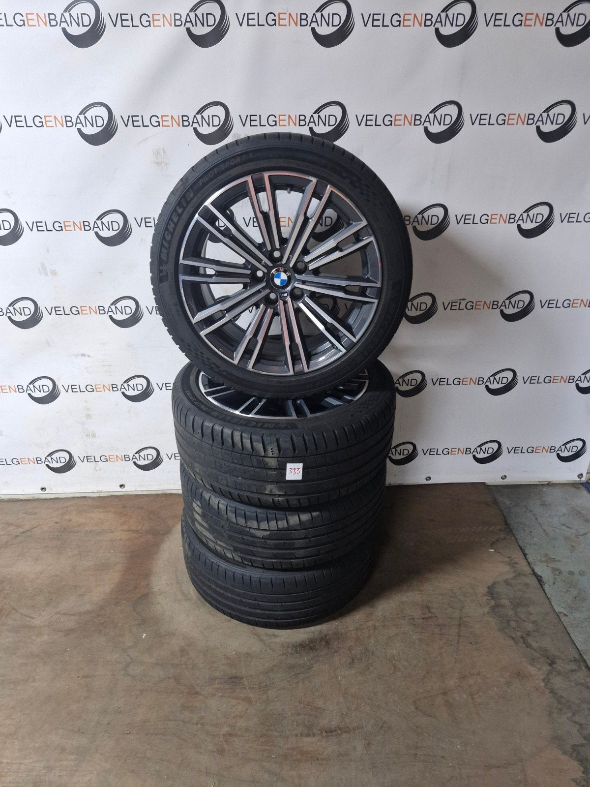Zomerset Bmw 3 serie G20 G21 breedset 5x112 255 40 225 45 18, 18 inch, Gebruikt, ., Banden en Velgen