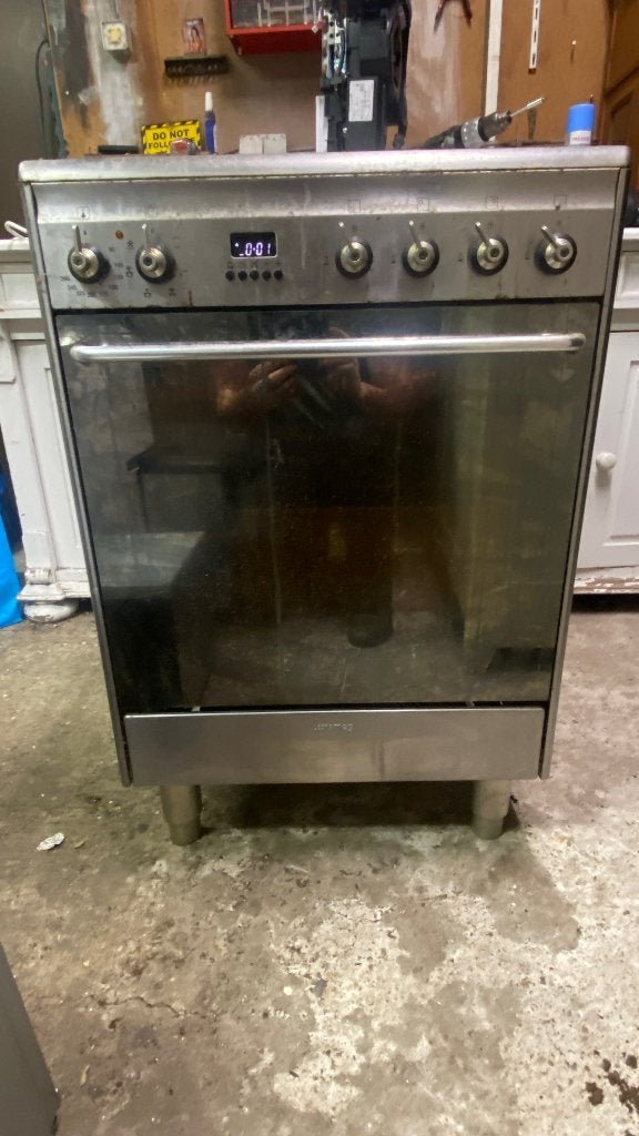 Gasfornuis met elektrische oven smeg, Witgoed en Apparatuur, Ophalen, Gebruikt, 60 cm of meer, 4 kookzones