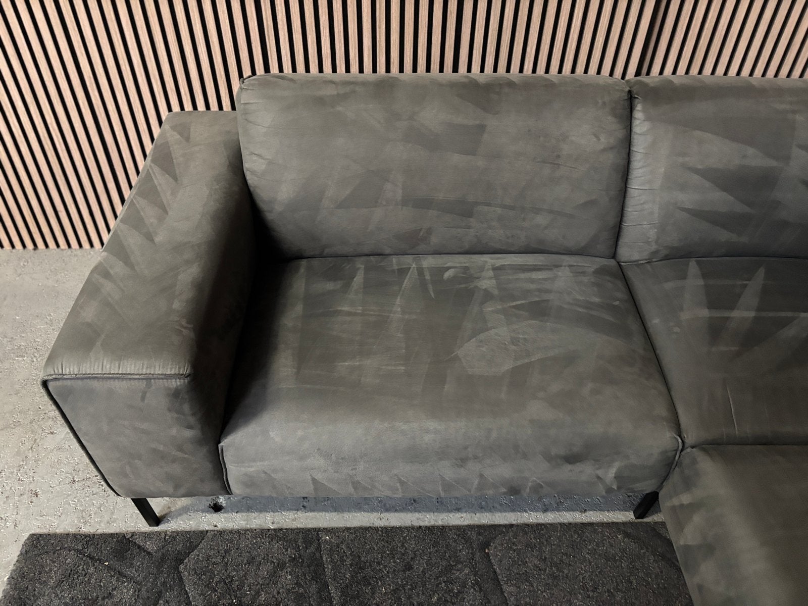 GRATIS LEVERING InHouse Hoekbank Antraciet 210x220 GEREINIGD, Huis en Inrichting, Hoekbank, Driepersoons, Kunststof, Ophalen of Verzenden