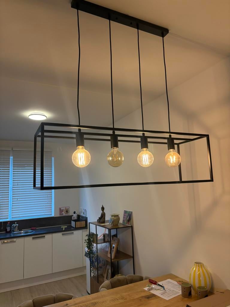 Mooie hanglamp voor boven de eettafel, Huis en Inrichting, Lampen | Hanglampen, Ophalen of Verzenden, Zo goed als nieuw, 75 cm of meer