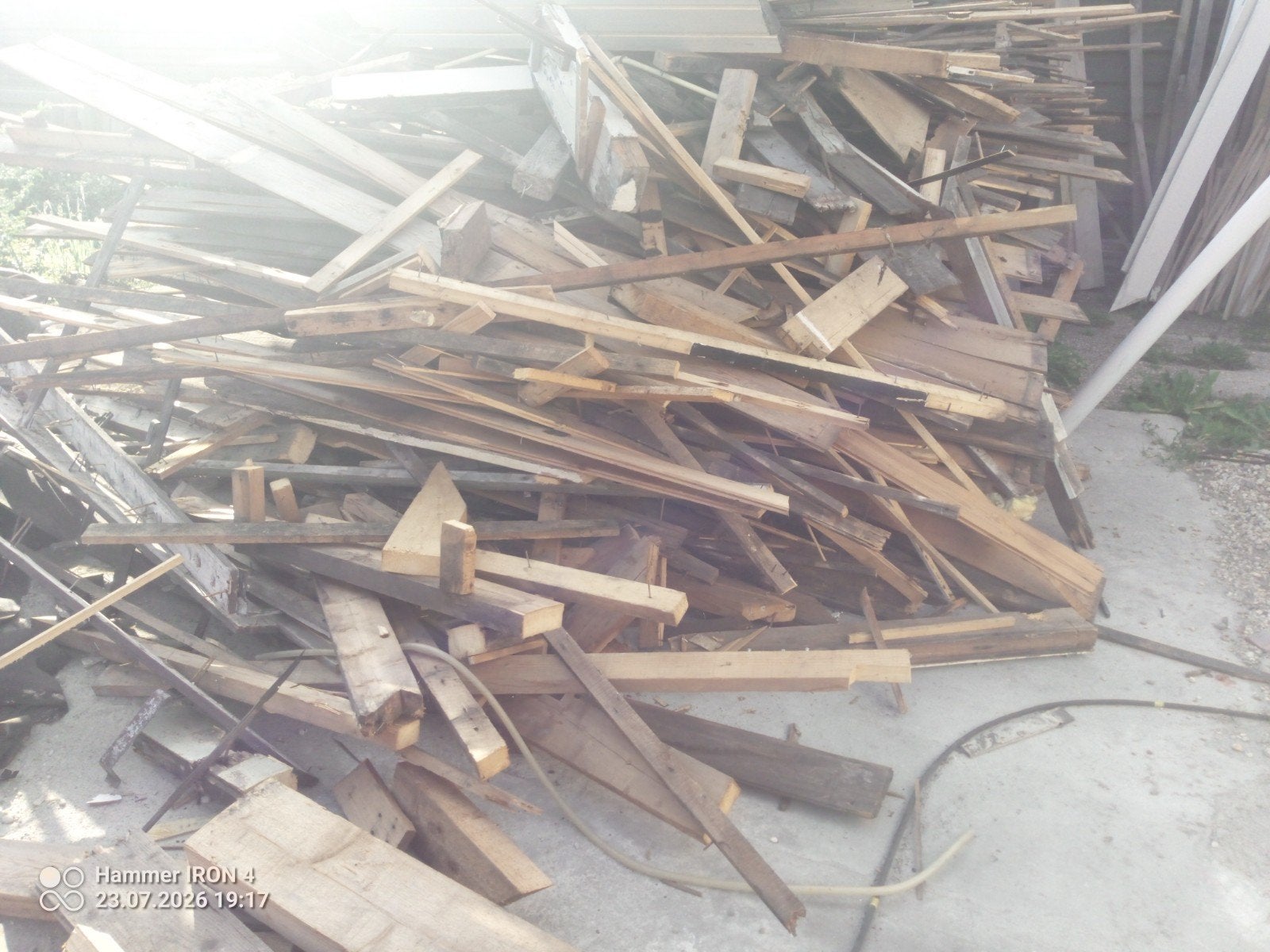 gratis ongeverfd stookhout brandhout, 6 m³ of meer, Ophalen