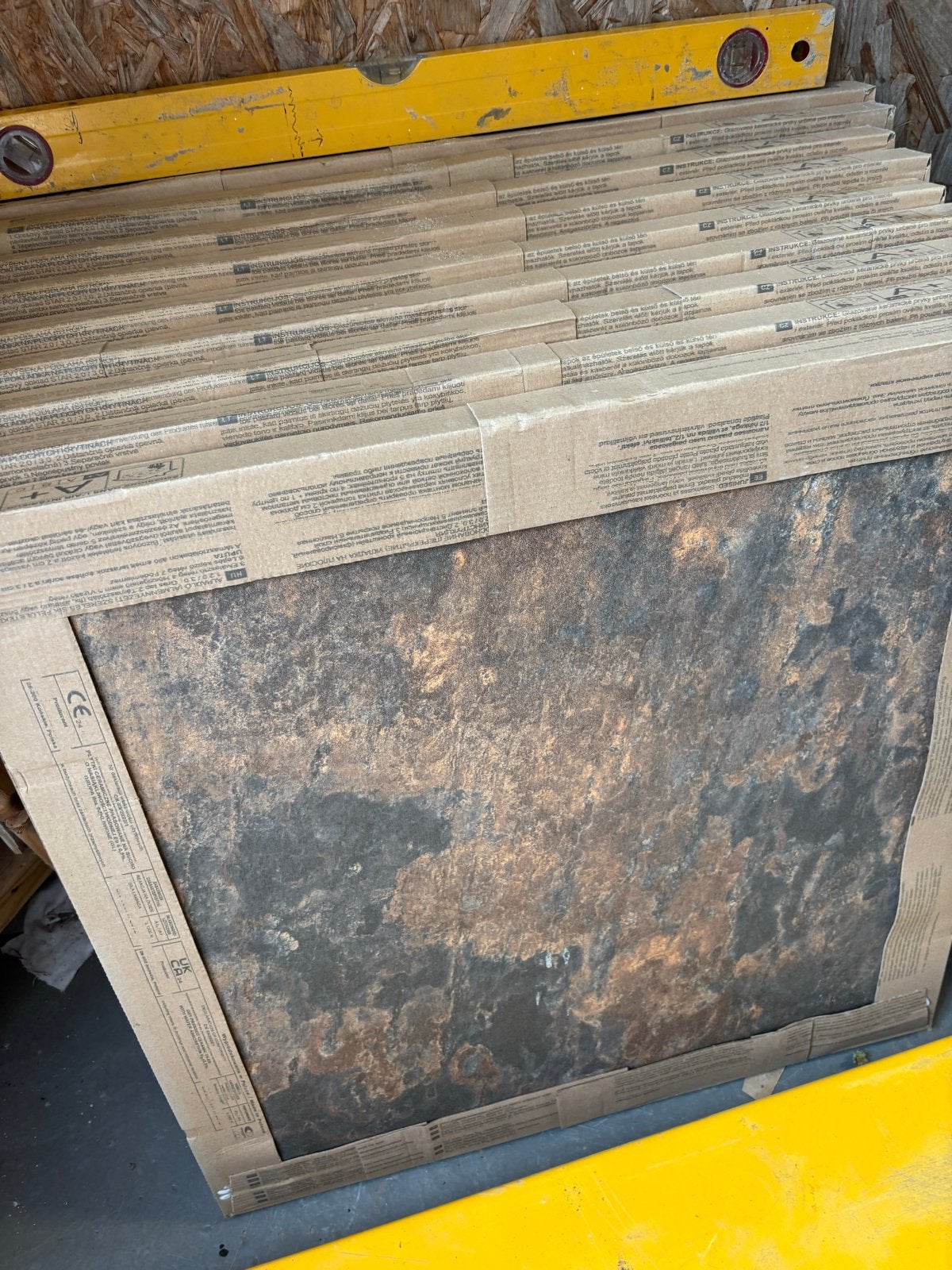 Nieuwe keramische vloertegels, 60x60x3 cm, roestkleur, Ophalen, 60 cm of meer, Keramiek, Nieuw