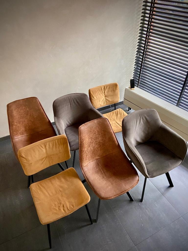 eetkamer stoelen, Huis en Inrichting, Stoelen, Ophalen, Gebruikt, Overige materialen, Landelijk, vintage, rustiek, Boho/Botanisch