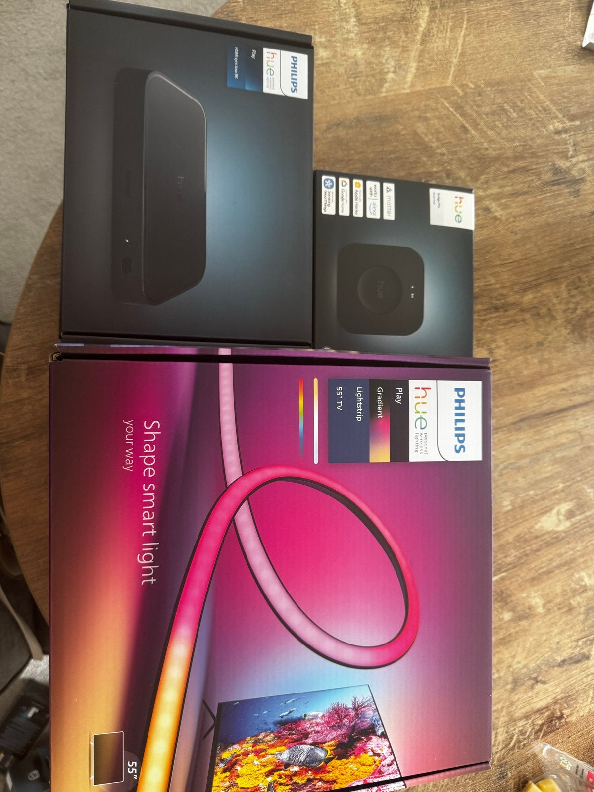 Philips Hue Smart Licht Set: Shape, Bridge Pro, HDMI Sync Bo, Ophalen of Verzenden, Nieuw