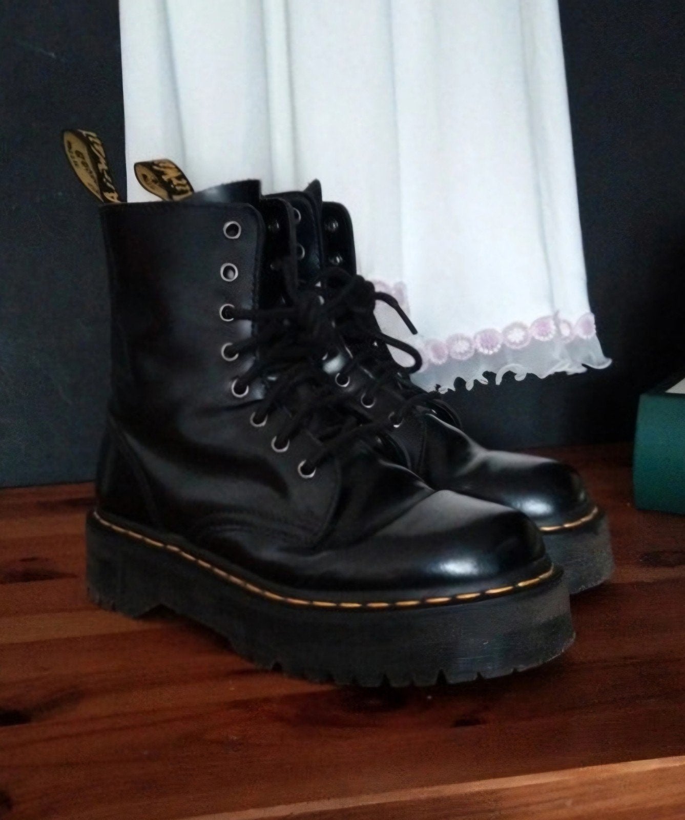 Dr. Martens Jadon Platform Laarzen - Zwart, Zwart, Lage of Enkellaarzen, Ophalen of Verzenden, Dr. Martens