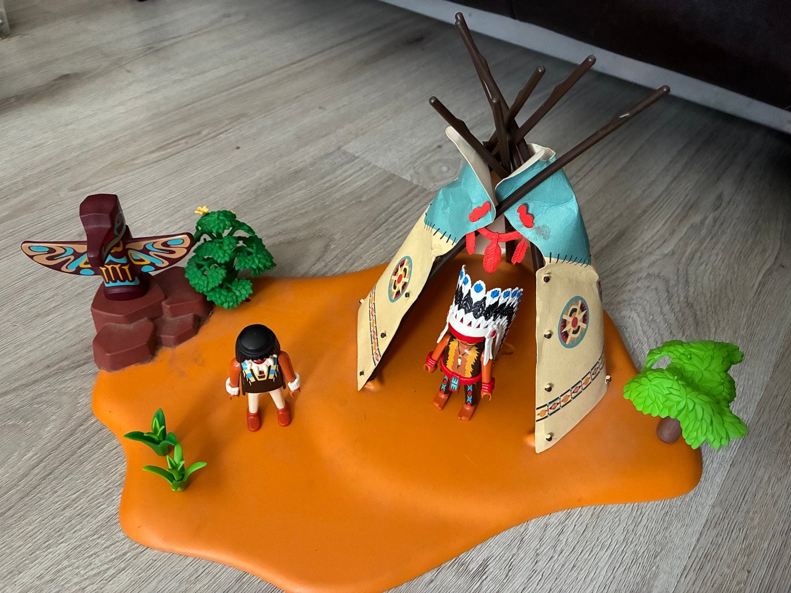 Playmobil Indianen set met tipi en figuren, Ophalen of Verzenden, Gebruikt, Jongen of Meisje