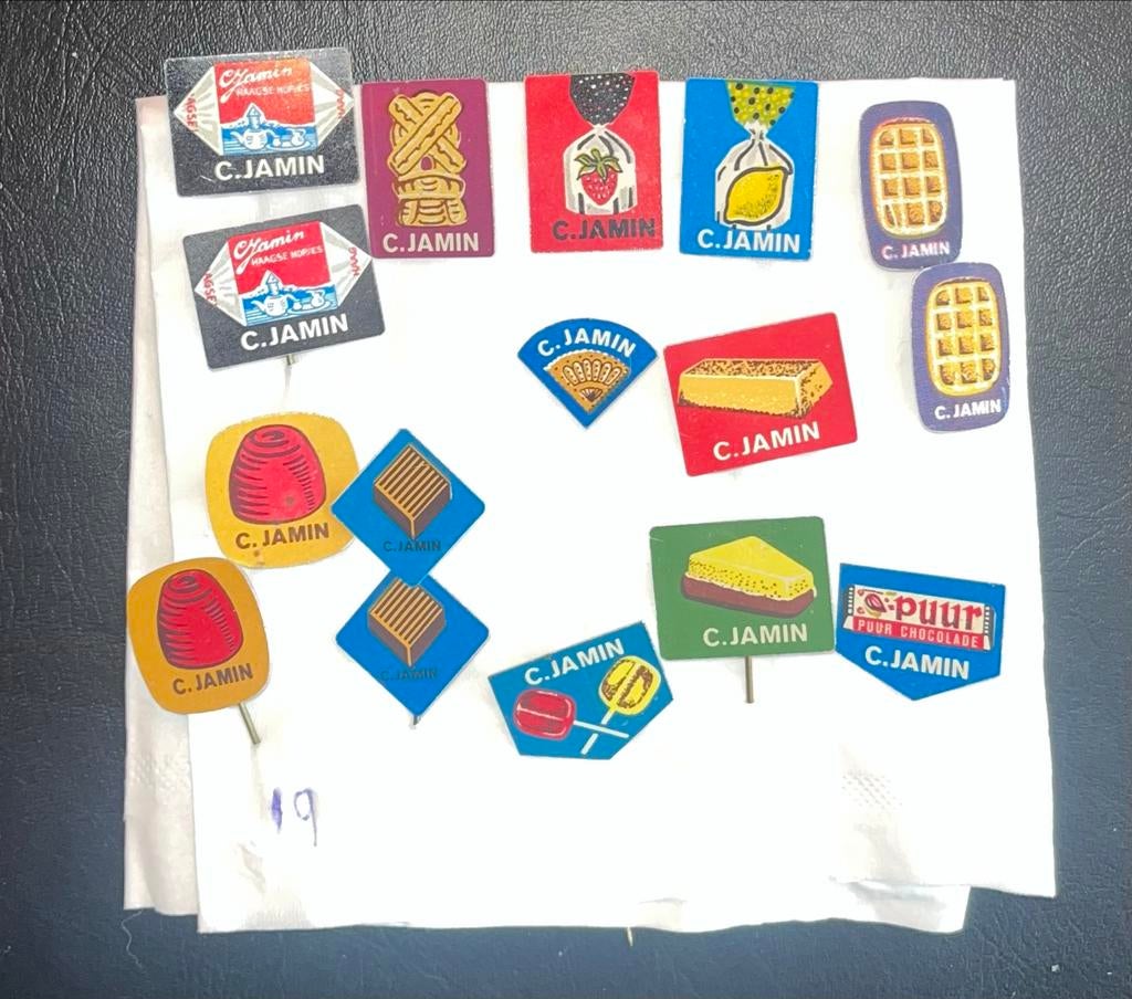 Vintage C. Jamin Speldjes Jaren '60 - Collectie, Ophalen of Verzenden, Gebruikt, Merk, Speldje of Pin