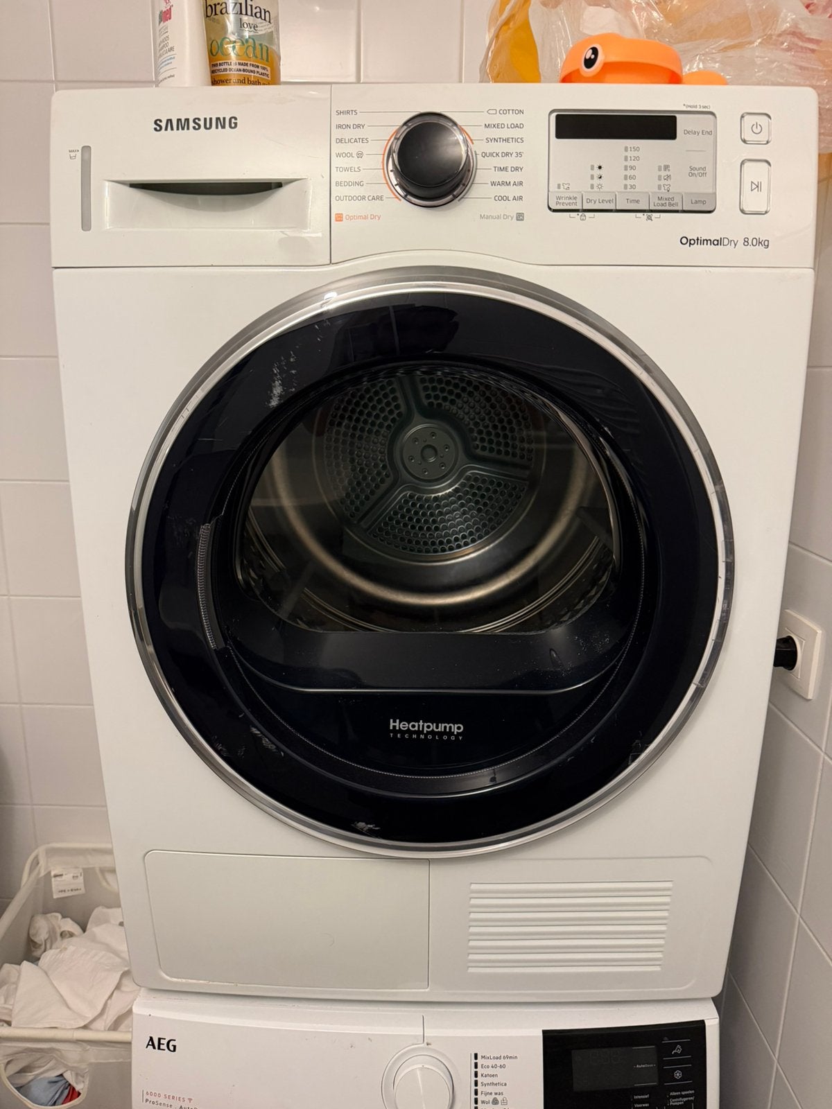 Samsung wasdroger 8kg, Witgoed en Apparatuur, Wasdrogers, Ophalen, 8 tot 10 kg, Zo goed als nieuw, 85 tot 90 cm