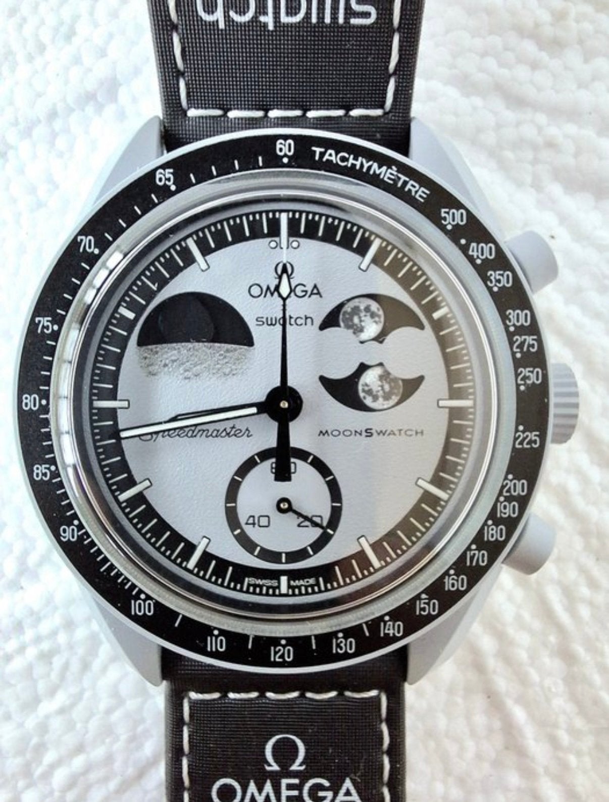 Omega x Swatch MoonSwatch Mission to the Moonphase Full Set, Sieraden, Tassen en Uiterlijk, Kunststof, Polshorloge, Kunststof