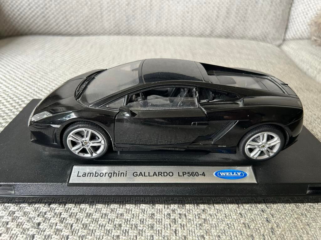 Welly Lamborghini Gallardo LP560-4 Modelauto Zwart, Ophalen of Verzenden, Zo goed als nieuw, Auto, Welly