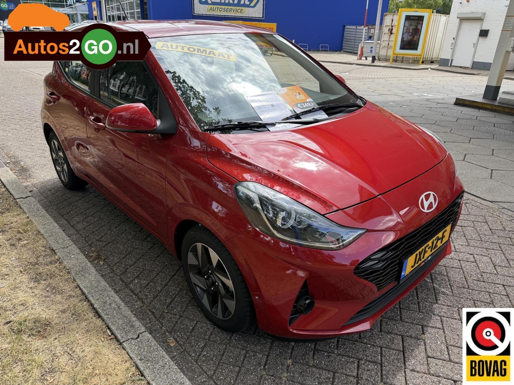 Hyundai i10 1.2i Automaat I Navi I AppleCarplay Android-Auto, Stof, Gebruikt, 4 cilinders, Bedrijf