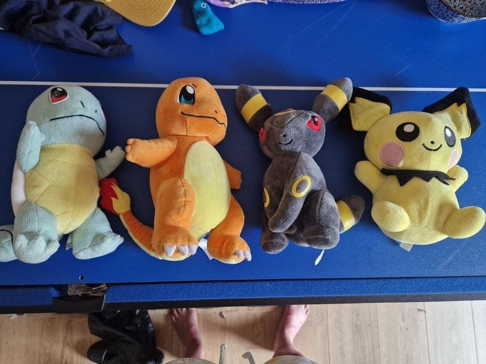 25 cm Pokémon Knuffels (Charmander, Pichu, UmbreonSquirtle), Kinderen en Baby's, Ophalen of Verzenden, Overige typen