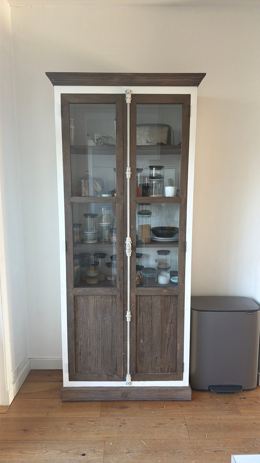 Driftwood glass cabinet.  kitchen, Ophalen, 50 tot 100 cm, Zo goed als nieuw, Minder dan 100 cm