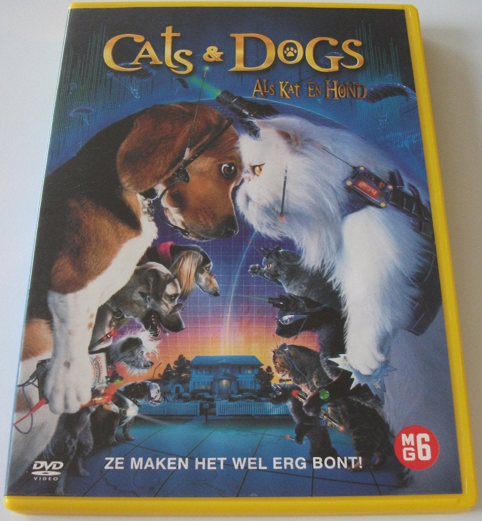 Dvd *** CATS & DOGS 1 ***, Avontuur, Nederlands, Ophalen of Verzenden, Zo goed als nieuw
