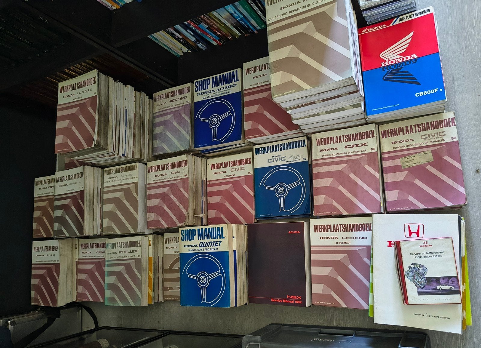 Originele Honda Werkplaatshandboeken, Ophalen