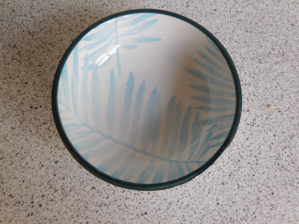 Gusta Bord Palmblad Blauw - 9 cm, Overige merken, Keramiek, Nieuw, Ophalen of Verzenden