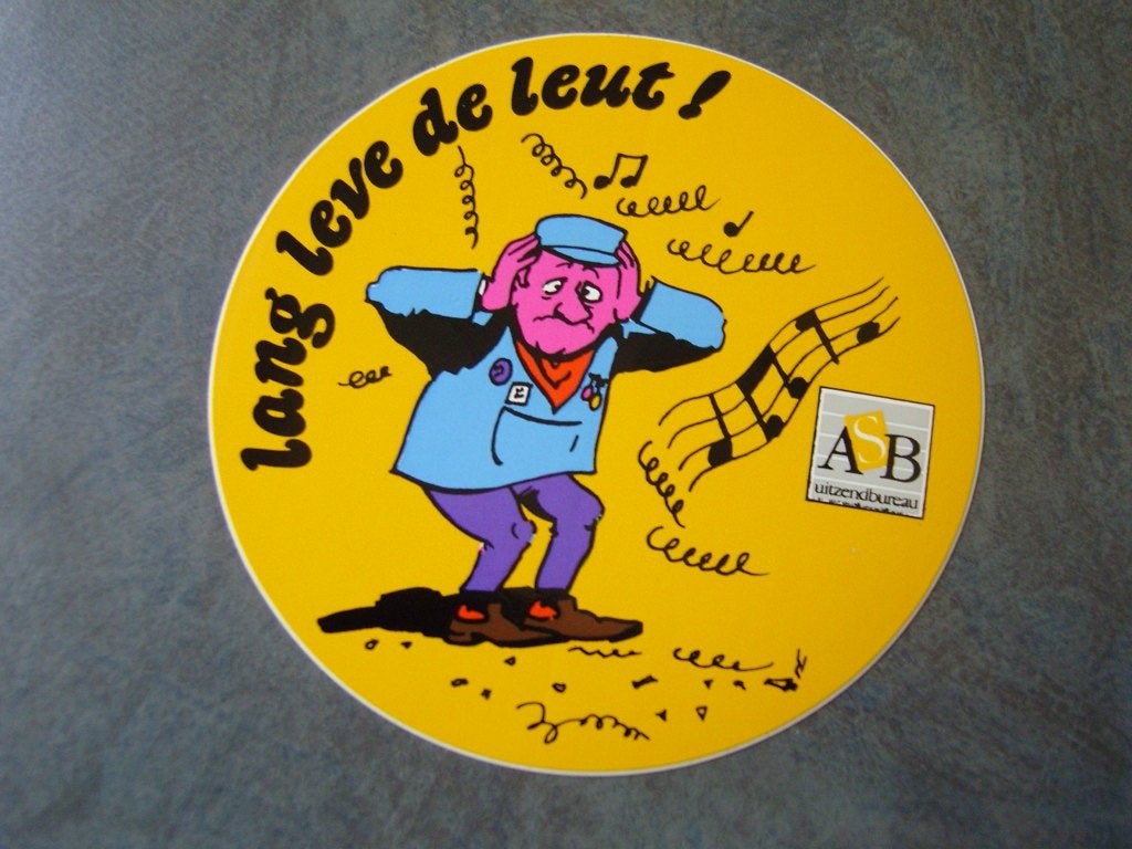 sticker ASB Uitzendbureau  Lang leve de leut !   Carnaval, Ophalen, Zo goed als nieuw