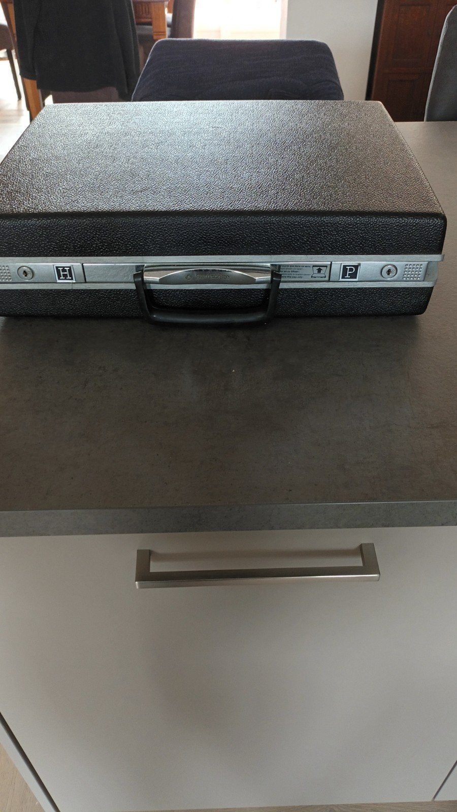 Vintage Samsonite Aktetas / Attachékoffer met slot, Sieraden, Tassen en Uiterlijk, Koffers, Gebruikt, Overige materialen, 50 tot 60 cm