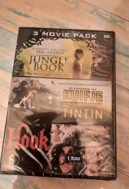 nieuwe dvd box tin tin, hook, jungle book, Cd's en Dvd's, Dvd's | Tekenfilms en Animatie, Alle leeftijden, Ophalen of Verzenden