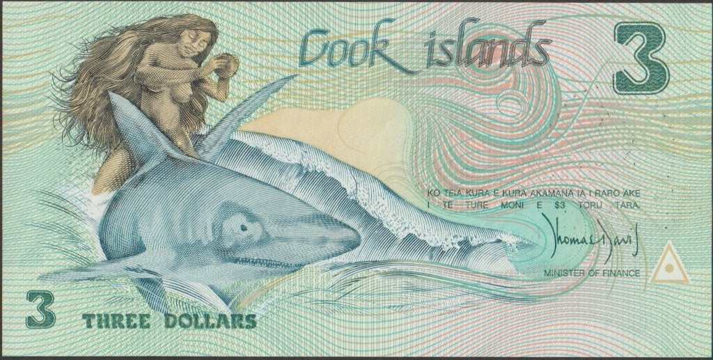 Cook Islands 3 dollars 1992 aUNC p.6 Commemorative (# 365), Verzenden