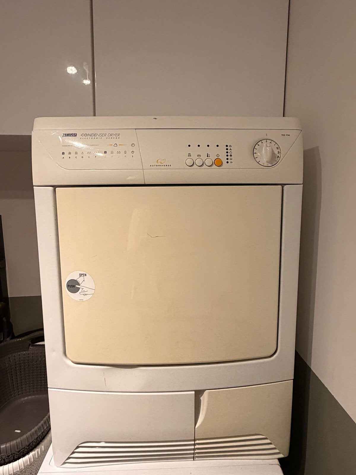 Zanussi Condens Droger TCE7114, Witgoed en Apparatuur, Wasdrogers, Ophalen, 6 tot 8 kg, Gebruikt, Voorlader