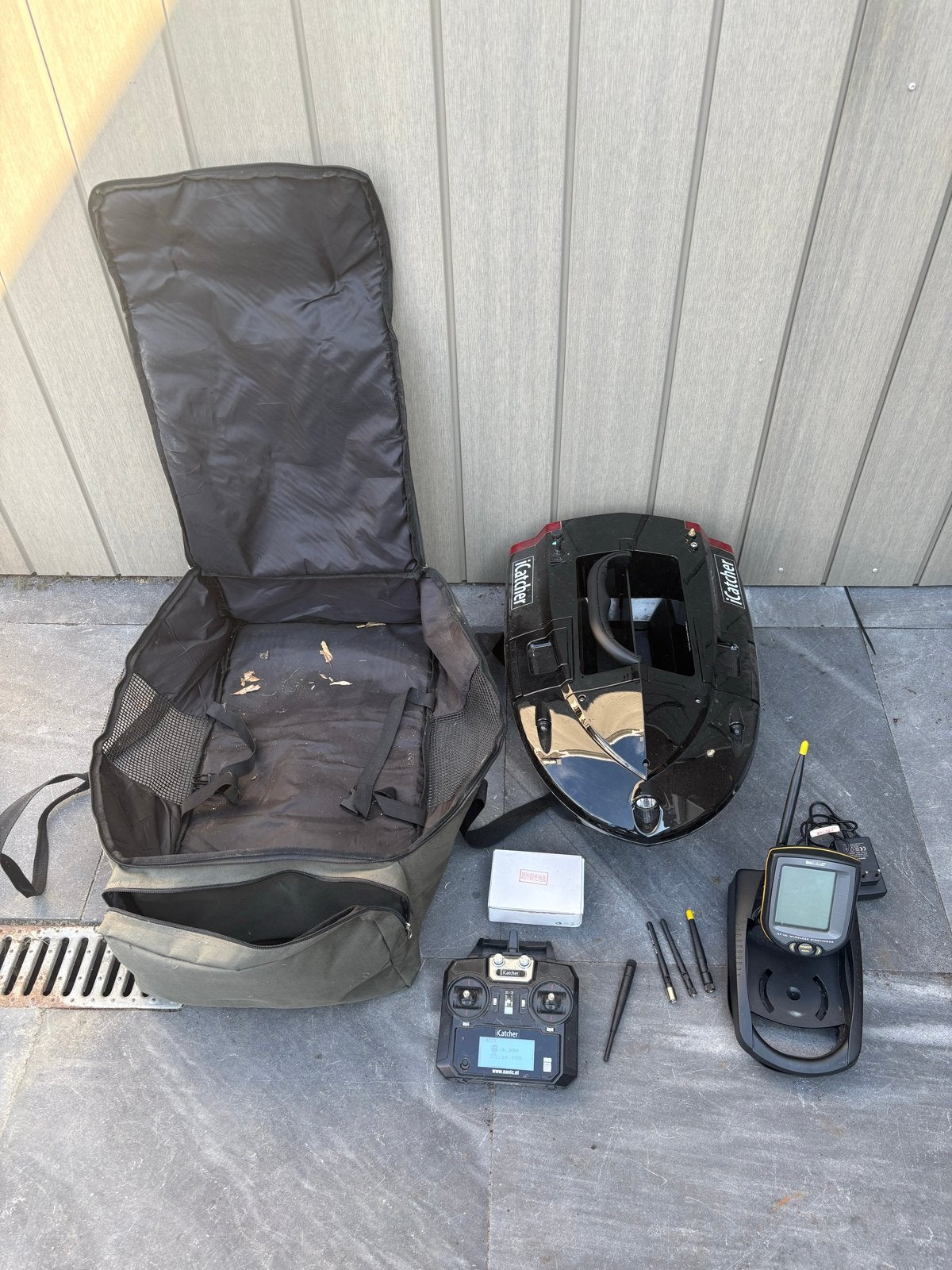 iCatcher voerboot met fishfinder en accessoires, Ophalen of Verzenden, Gebruikt, Overige typen