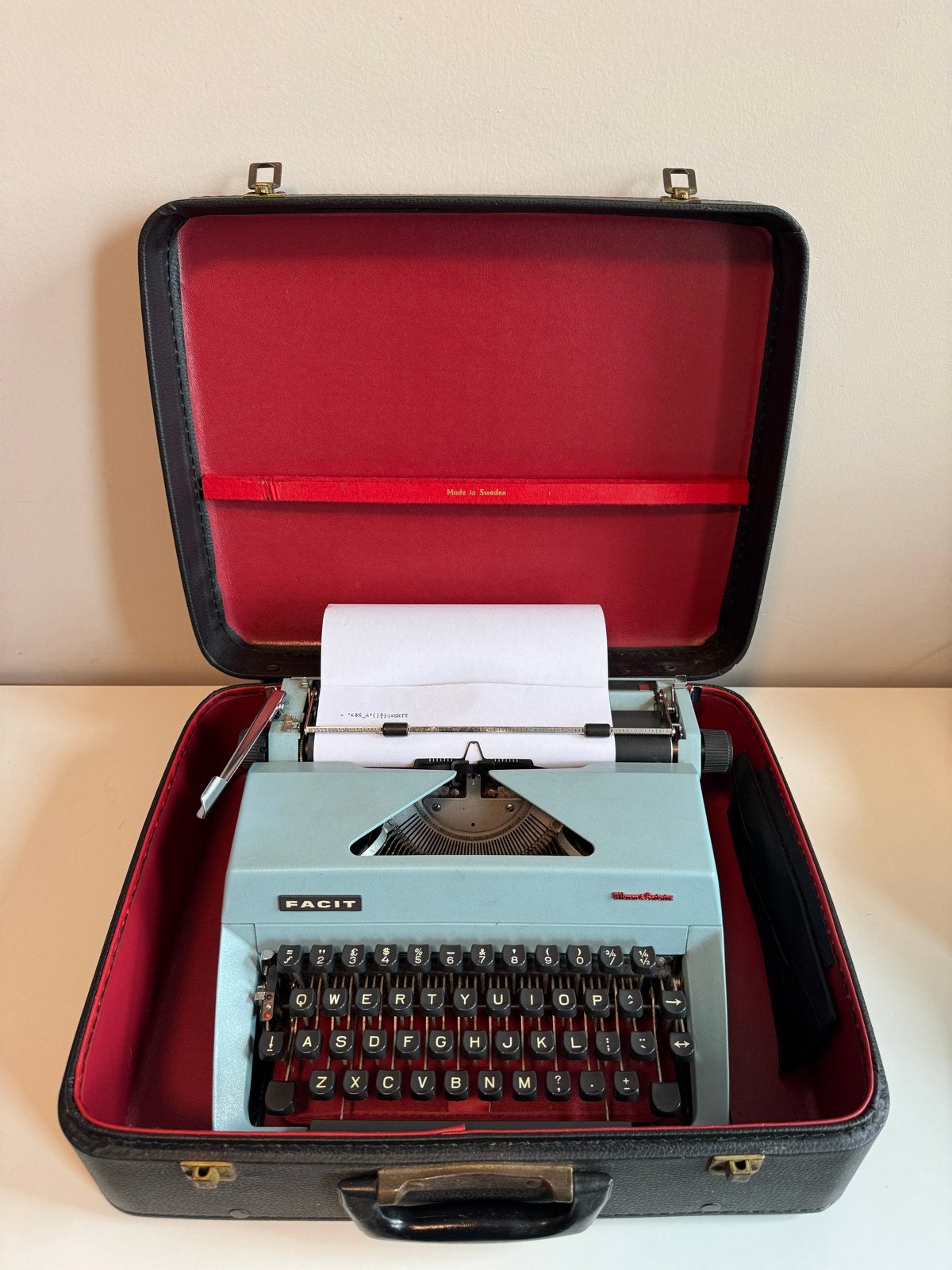 Facit TP2 typemachine 1966 – koffer + originele papieren, Diversen, Ophalen, Zo goed als nieuw