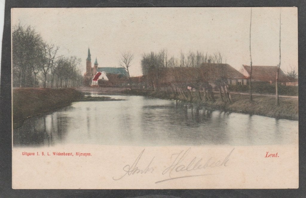 lent bij nijmegen  gezicht op het dorp, Verzenden, Voor 1920, Gelopen, Gelderland