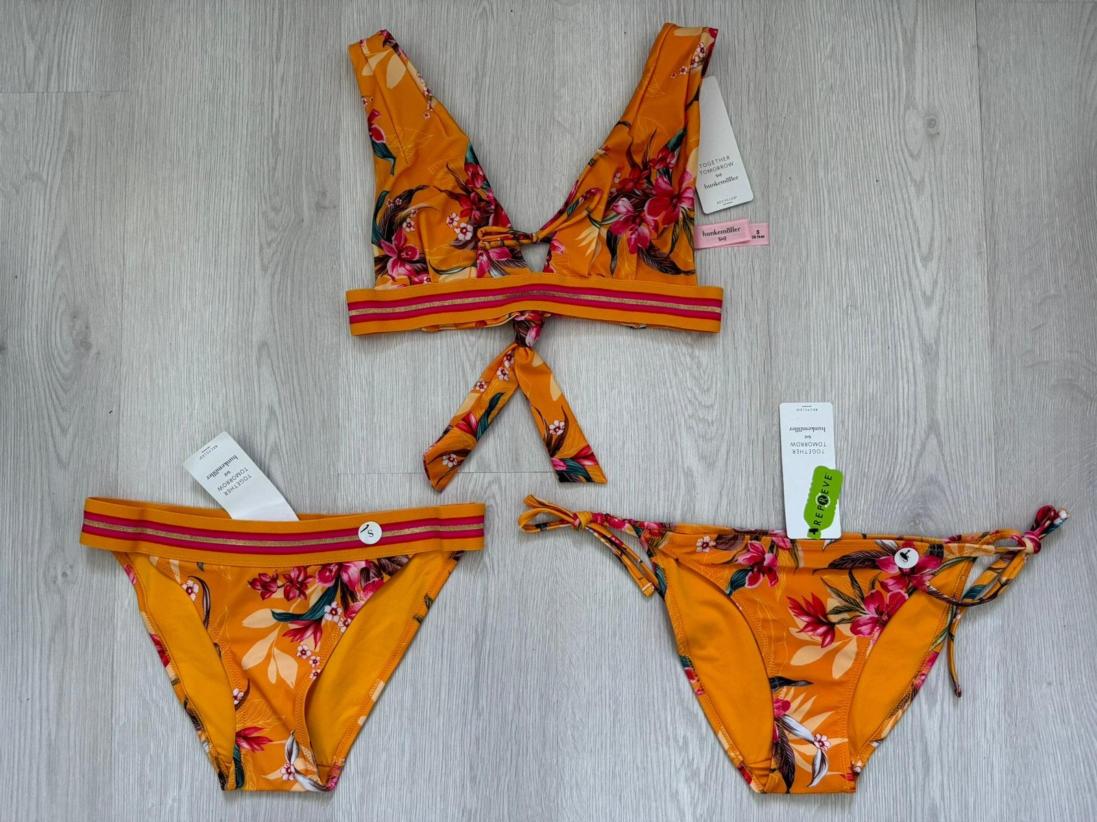 Nieuw Hunkemöller Orchid cheeky bikini set 3 delig maat S, Verzenden, Nieuw, Oranje, Bikini