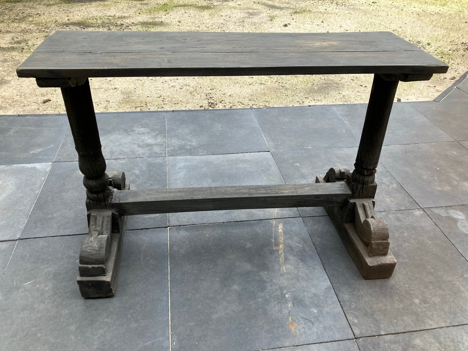 Supergave side-table van oud hout - Puur en Stoer, Ophalen, Gebruikt, 75 cm of meer, 60 cm of meer