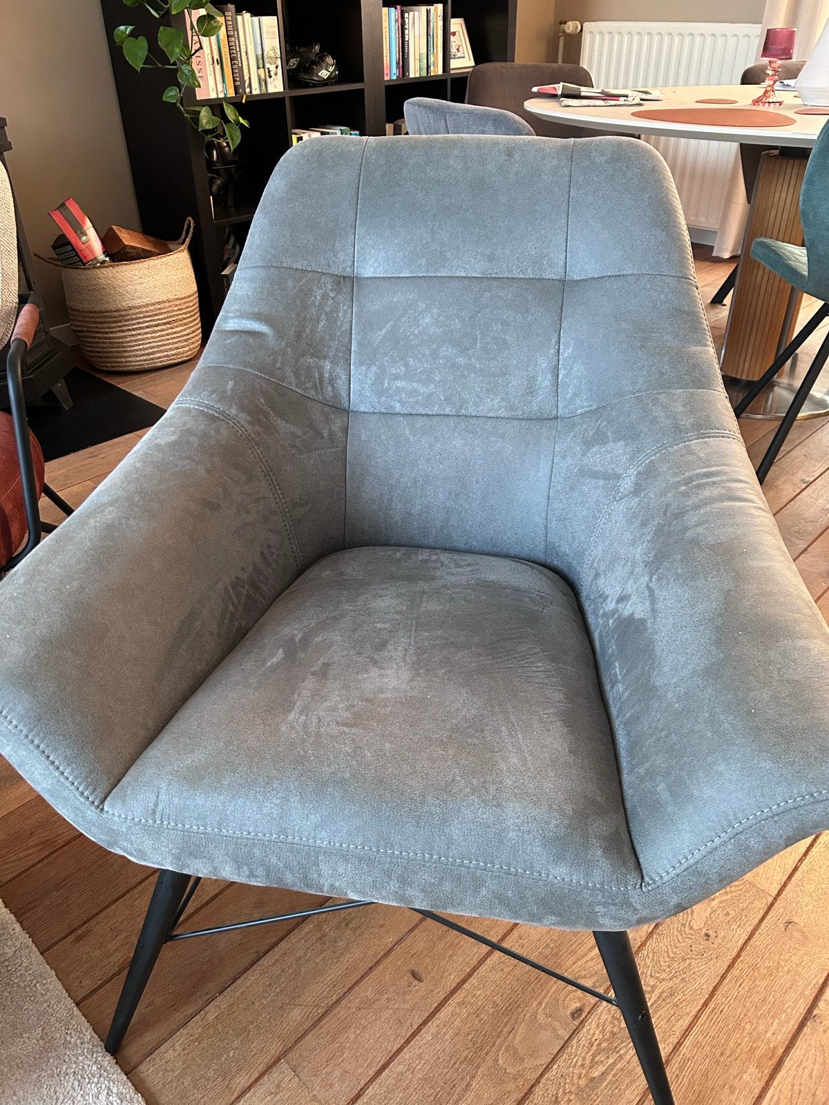 Comfortabele grijze fauteuil van Henders en hazel, Ophalen, Gebruikt, Eén, Stof