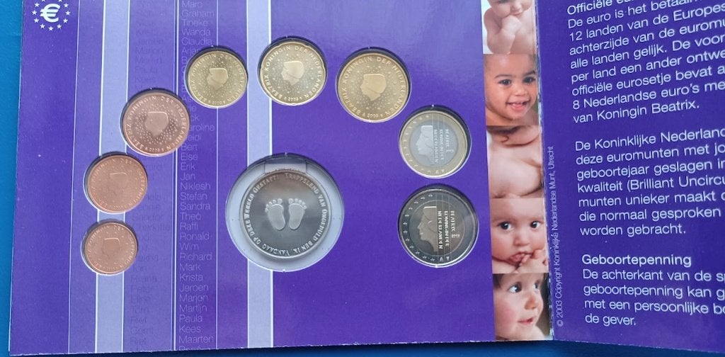 Geboorte Muntset - 2003, Postzegels en Munten, Munten | Nederland, Koningin Beatrix, Euro's, Geboorte of Huwelijk, Verzenden