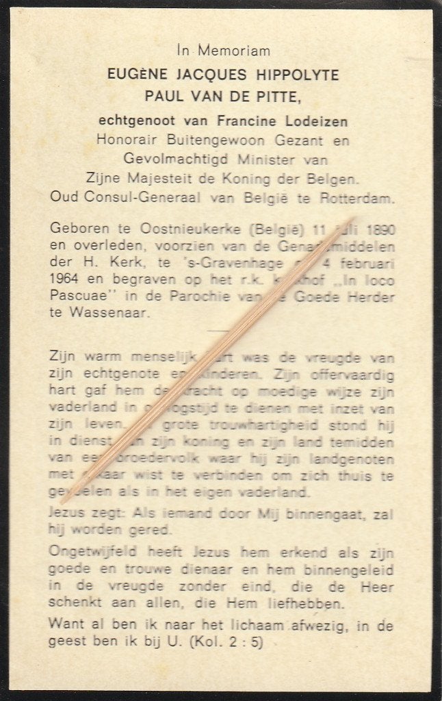 Bidprentje 's Gravenhage, Verzenden