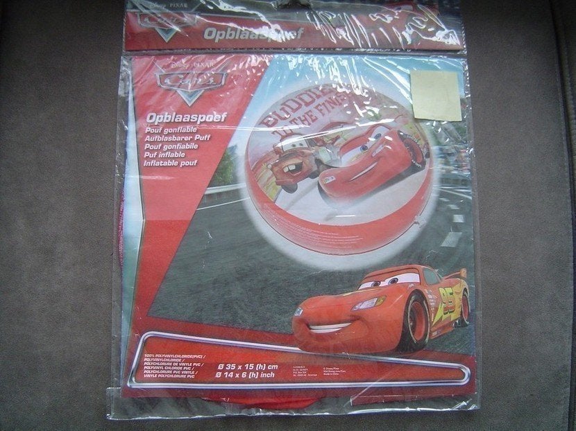 Cars opblaaspoef / opblaasbare poef nieuw. Verzenden / oph., Ophalen, Nieuw