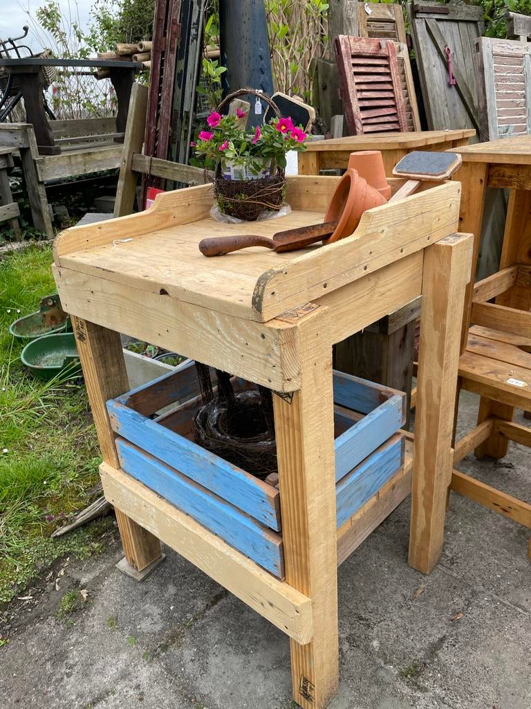 Houten oppottafel voor tuin en terras, Ophalen, Nieuw