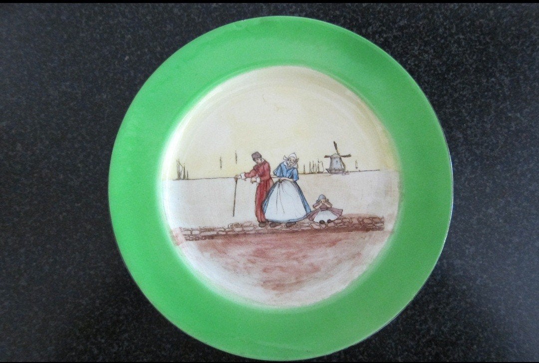 zeldzaam ROYAL DOULTON DUTCH HARLEM wandbord uit 1910, Ophalen of Verzenden