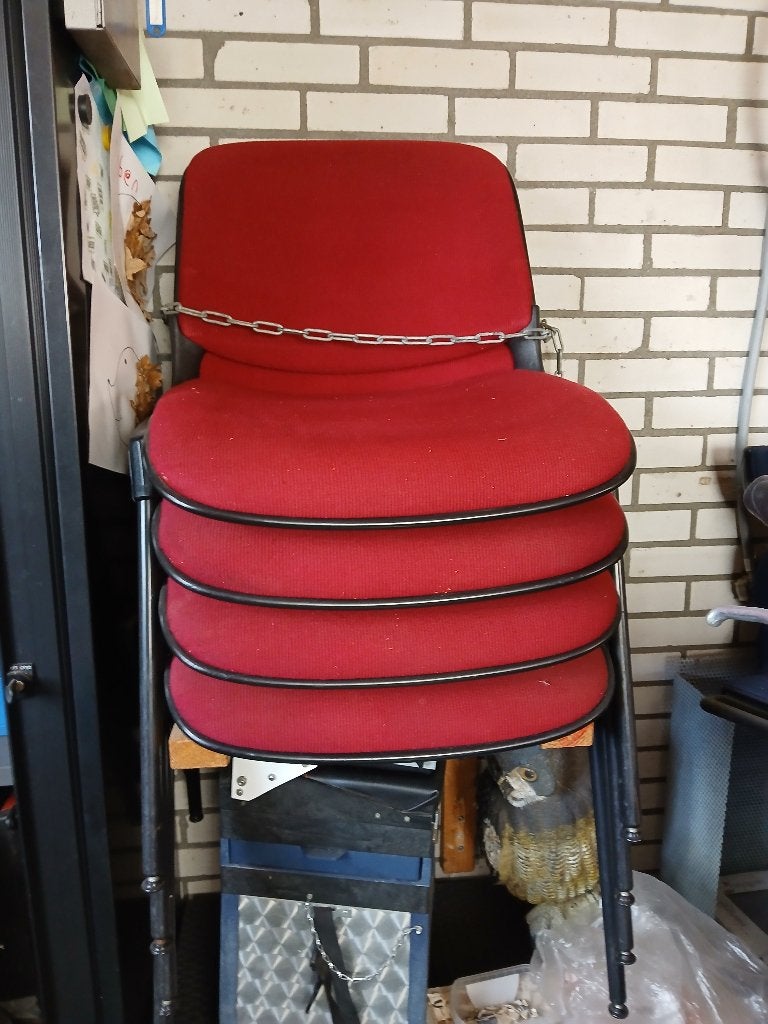 Stoelen, Ophalen, Gebruikt, Vier, Metaal