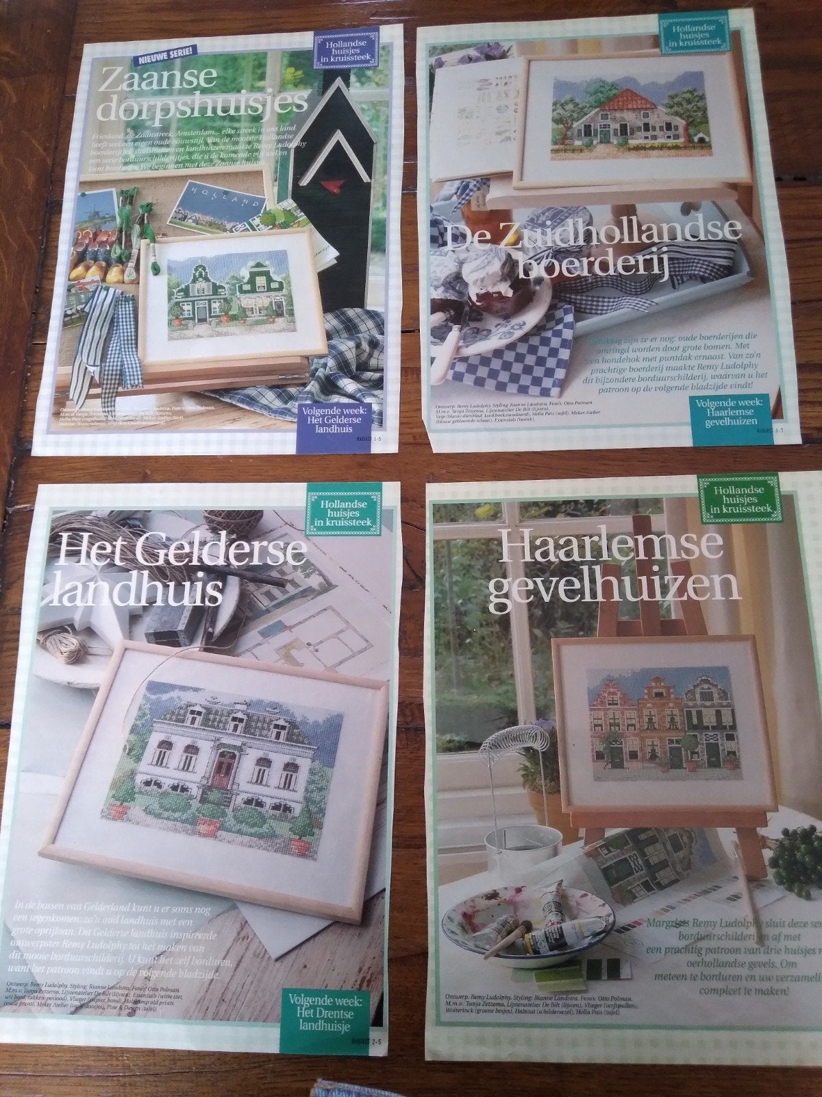 Borduurpatronen Margriet 1994-1995: Hollandse Huizen, Ophalen of Verzenden, Gebruikt, Handborduren, Patroon