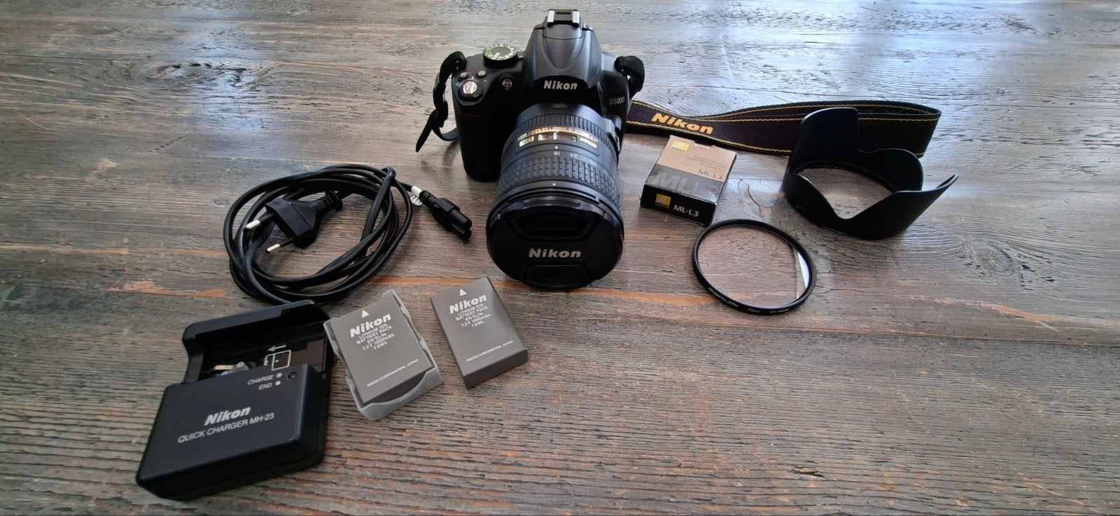 Nikon D5000 met 18-200mm lens en accessoires, Ophalen, Spiegelreflex, Accu, Beeldstabilisatie