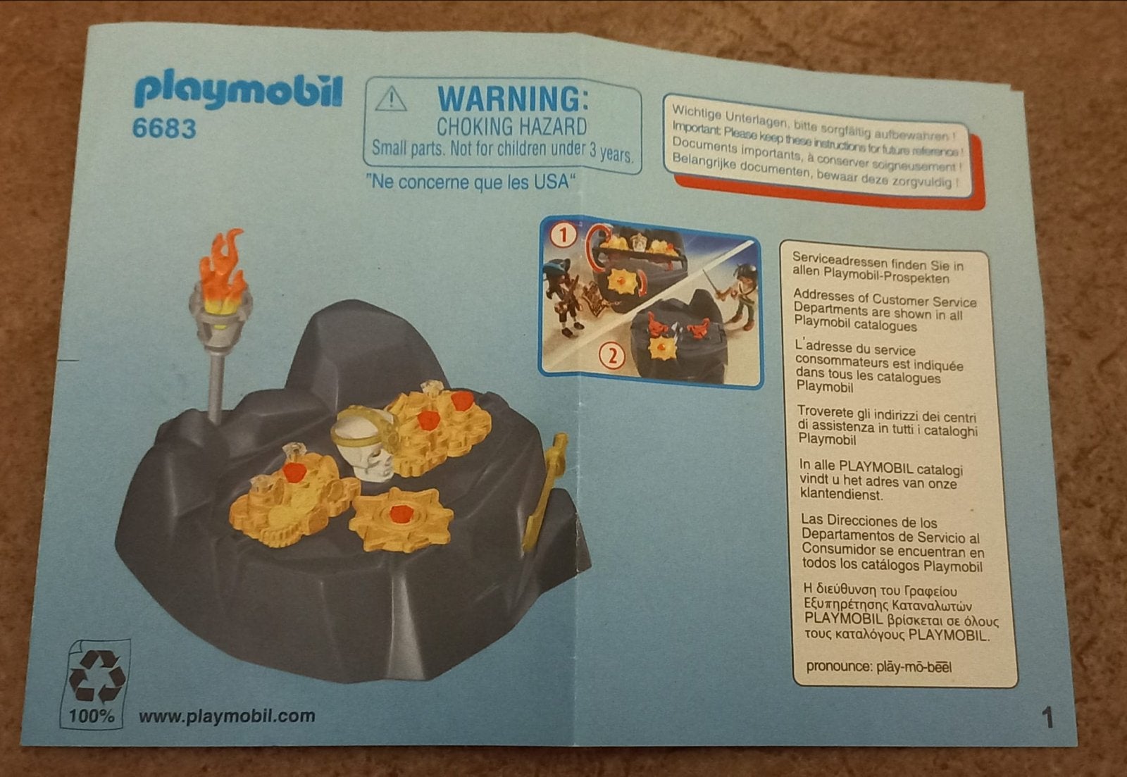 Playmobil 6683 Piraten Schateiland met Figuren, Verzenden, Zo goed als nieuw, Jongen of Meisje