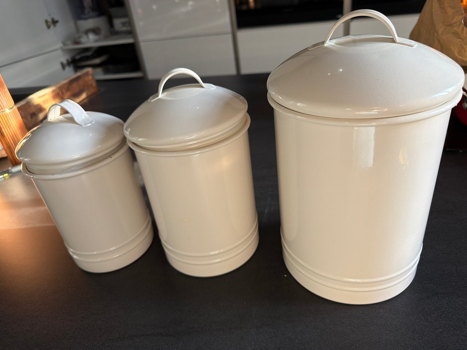 Set van 3 crèmekleurige bussen van Zara Home, Ophalen, Zo goed als nieuw, Beige