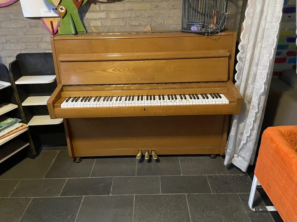piano, Muziek en Instrumenten, Piano's, Ophalen, Gebruikt, Bruin, Piano