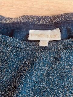Blauwe T-shirt met gouden draad - Pomp de lux  146/152, Meisje, Nieuw, Ophalen of Verzenden, Shirt of Longsleeve
