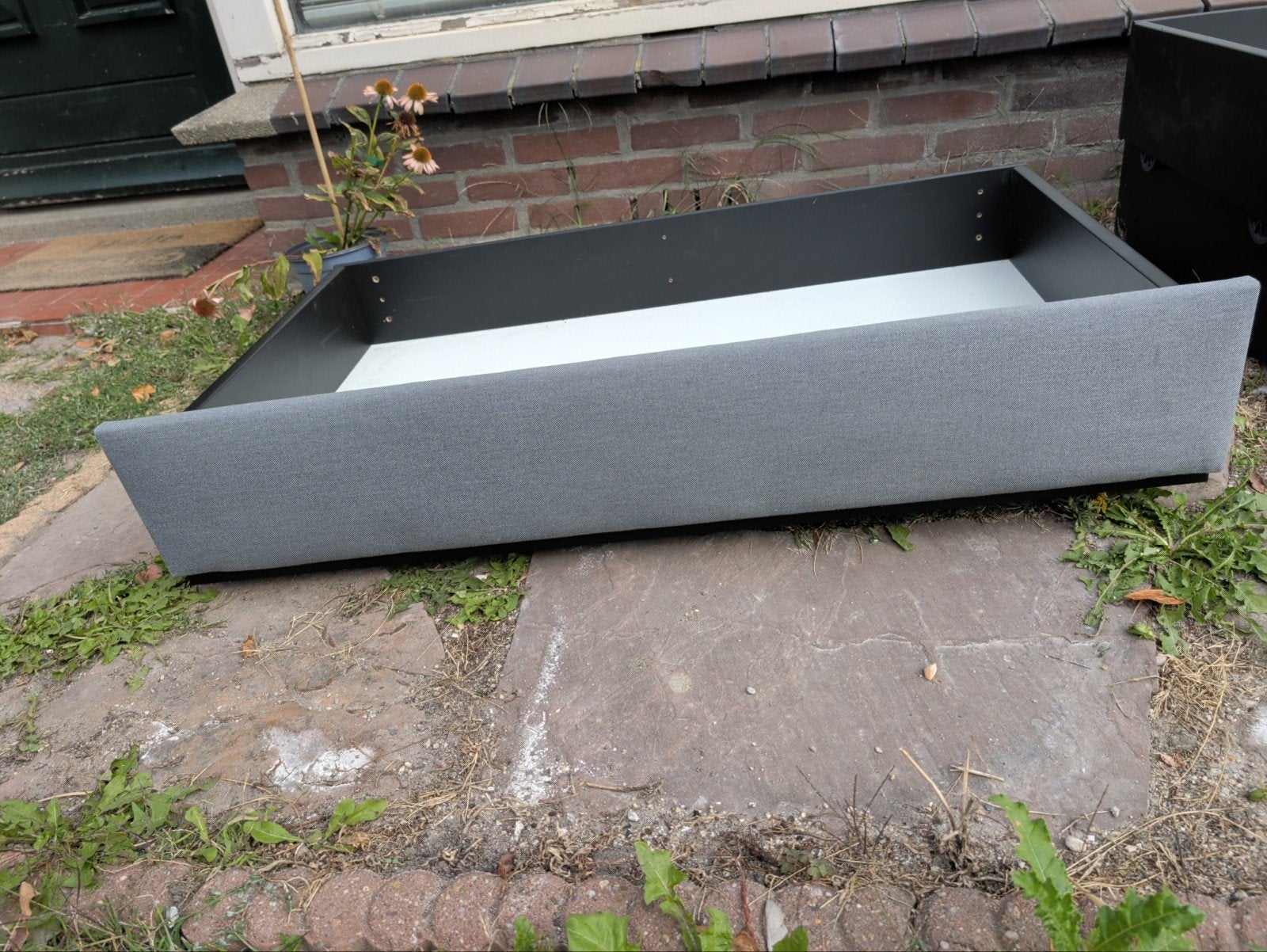 IKEA Bedlades/Opberglades voor onder bed - Grijs/Beige, Gebruikt, Eenpersoons, Zwart, Ophalen of Verzenden