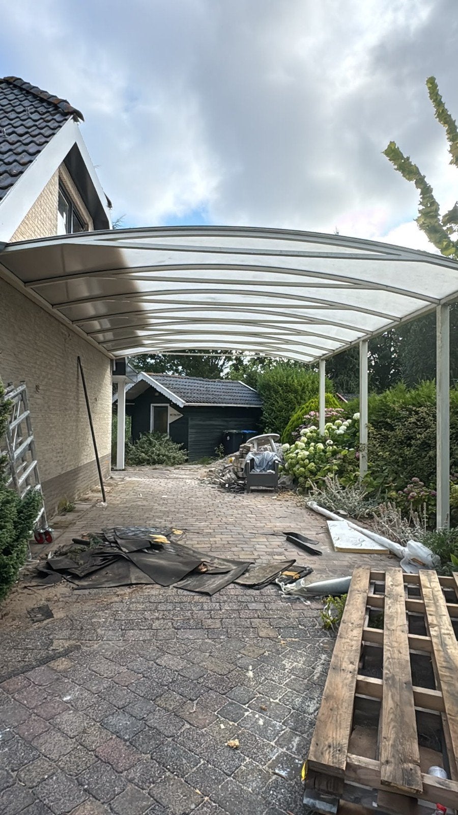 Aluminium Carport / Terrasoverkapping 7 x 5 meter – Compleet, Ophalen, Gebruikt, Carport
