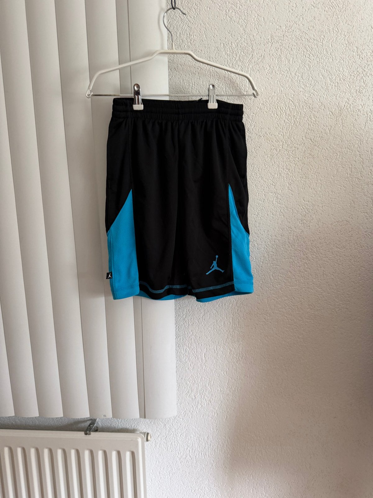 Jordan Flight Basketbal Shorts Zwart/Turquoise Blauw M 140/1, Kinderen en Baby's, Kinderkleding | Maat 152, Ophalen of Verzenden