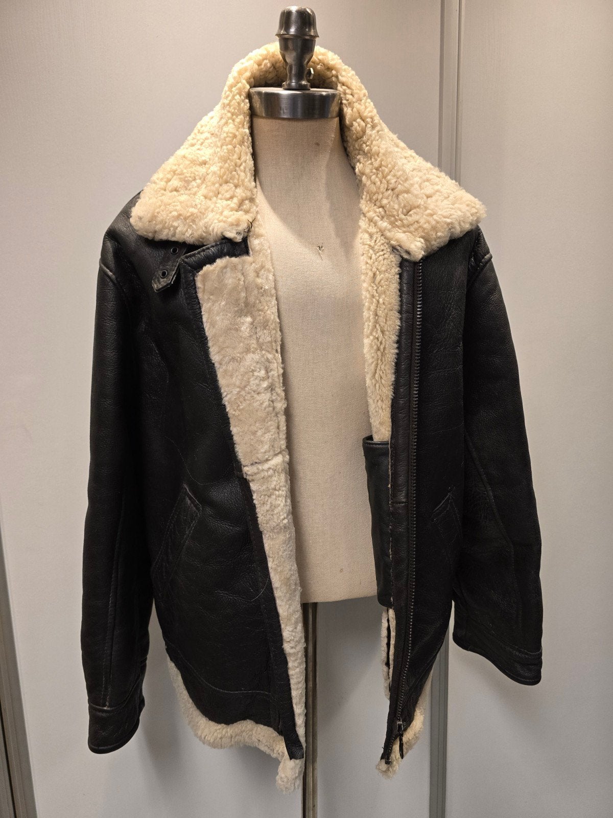 Heren lammy coat pilotenjas - maat XL - lamsleer en vachtaat, Kleding | Heren, Ophalen of Verzenden, Zo goed als nieuw, Maat 56/58 (XL)