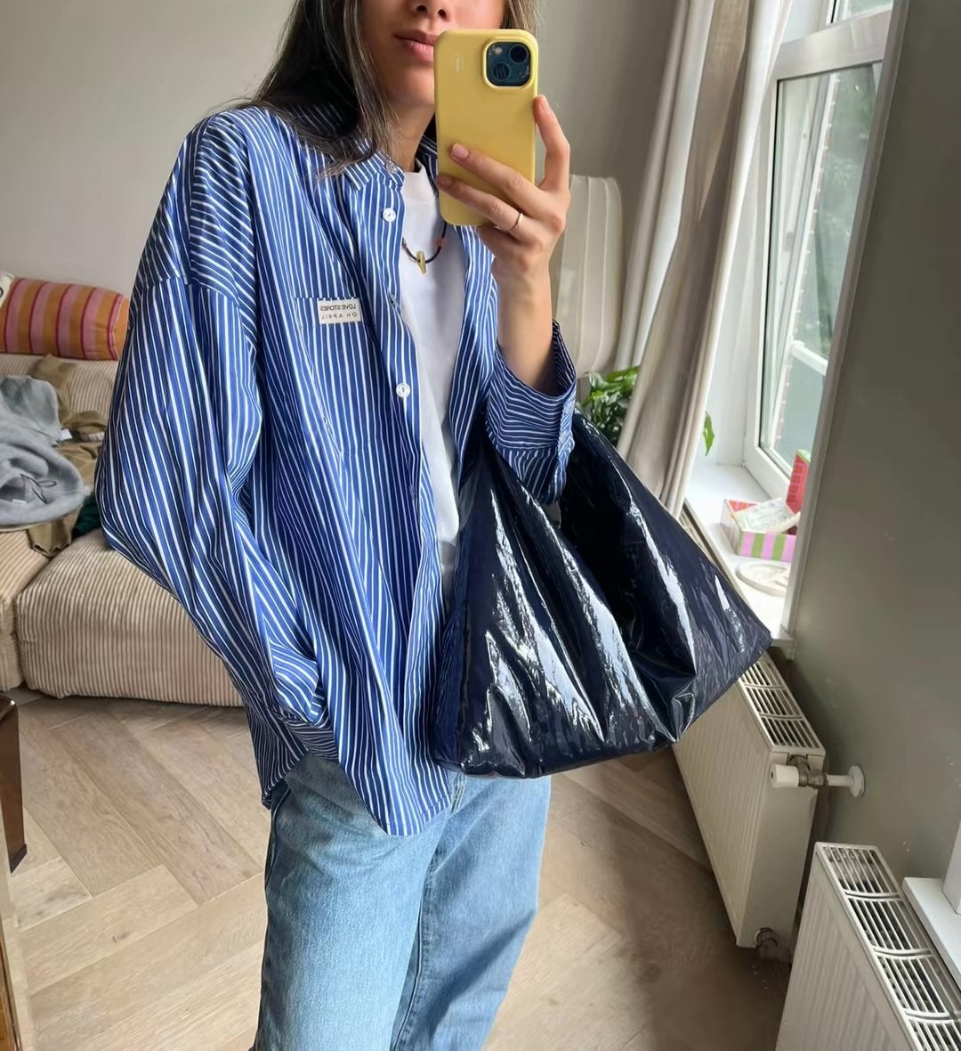 Love Stories gestreept overhemd - Maat S, Ophalen of Verzenden, Zo goed als nieuw, Maat 36 (S), Blauw