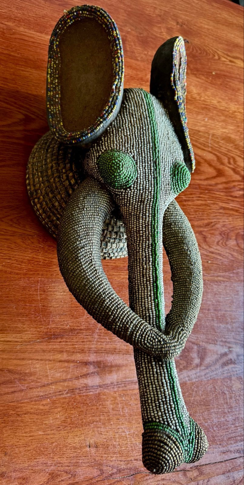 Oud Afrikaans Olifantenmasker - Babanki/Bamileke, Kameroen, Hout, Afrika, Masker, Handgemaakt