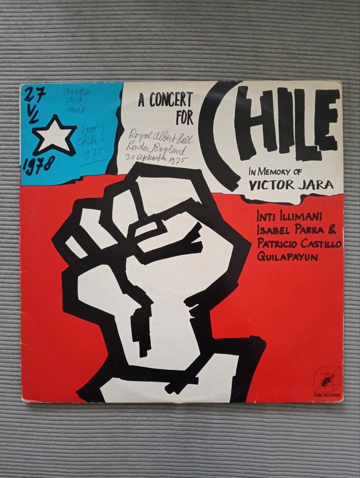 A Concert for Chile - In memory of Victor Jara - 1978 Folk, Ophalen of Verzenden, Zo goed als nieuw, 12 inch, Overige genres